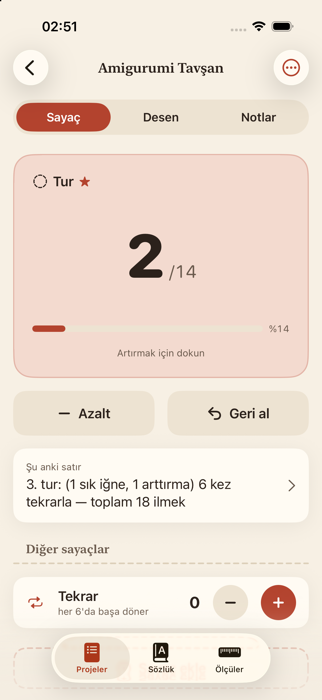 Büyük puntolu sıra sayacı